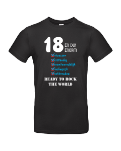 T Shirt 18 jaar - Ready to Rock the World