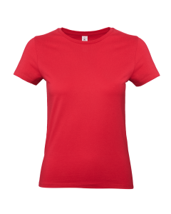 Dames T-shirt met eigen bedrukking-M-E190 Rood