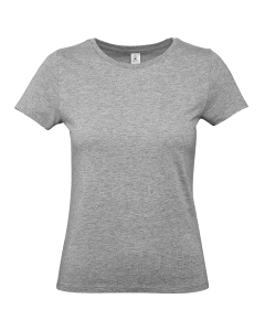 Dames T-shirt met eigen bedrukking-M-Heather Grey