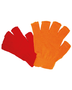 Rood oranje handschoenen zonder vingers