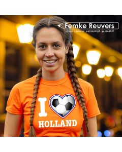 Oranje T-Shirt "I Love Holland"