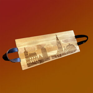 Borrelplank Skyline Breda – Bowls & Dishes | Gegraveerd