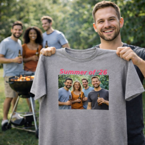 T-shirt met eigen ontwerp – incl. 1 zijde bedrukt