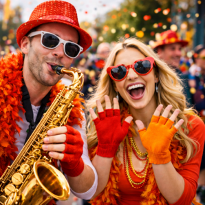 Handschoenen Rood/Oranje – zonder Vingertoppen