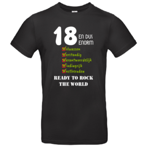 18 jaar – Ready to Rock the World T-shirt (groen)