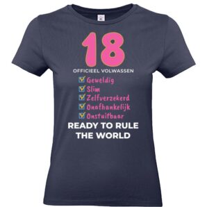 18 jaar – Ready to Rule the World dames T-shirt (navy)
