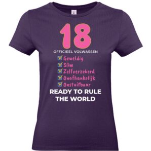 18 jaar – Ready to Rule the World dames T-shirt (paars)