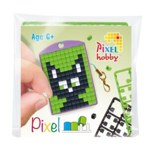 Pixelhobby Zwarte kat – Medaillon Startset